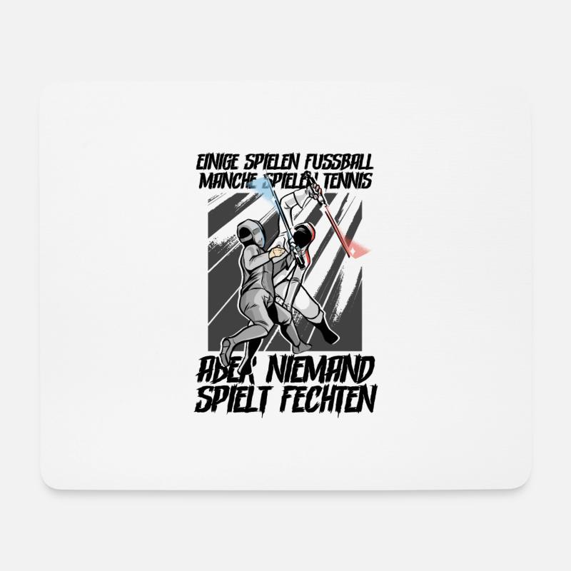 Fechten - Mousepad (Querformat) - Weiß
