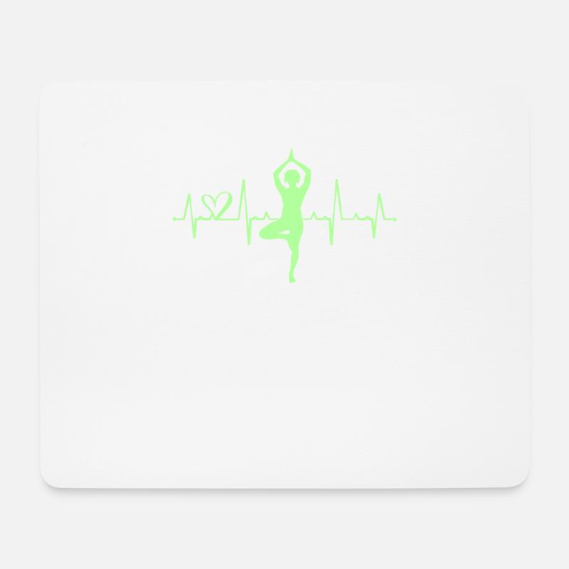 Yoga - Mousepad (Querformat) - Weiß