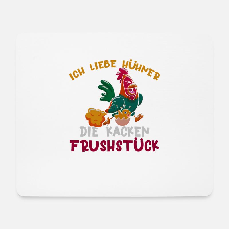 Funny Chicken - Mousepad (Querformat) - Weiß