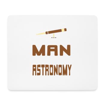 Juste un homme qui aime l’astronomie Génial rétro - Tapis de souris (format paysage) - blanc - Devant