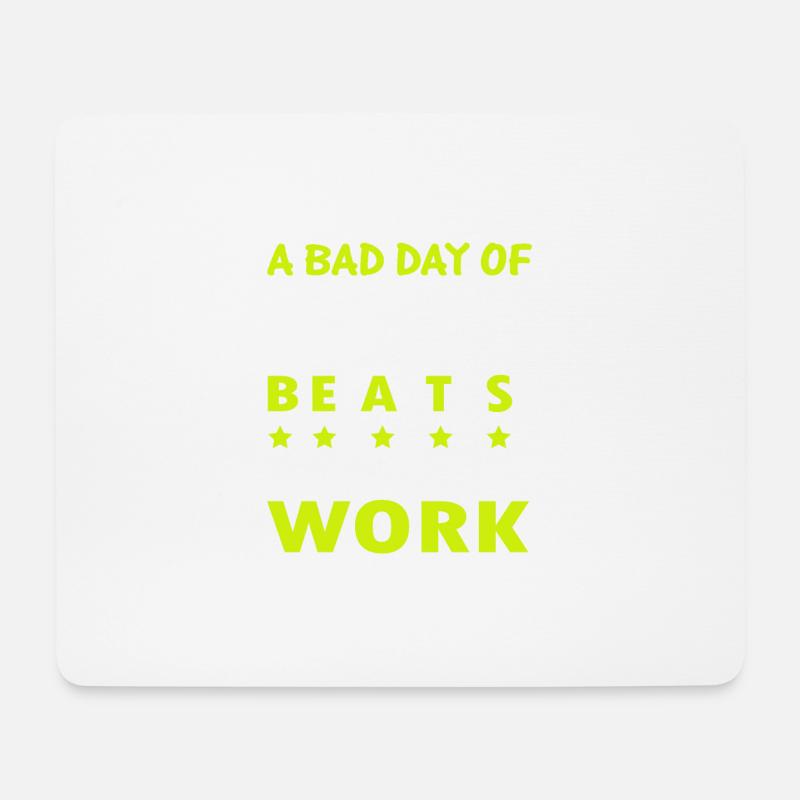 golf beats work - Mousepad (Querformat) - Weiß