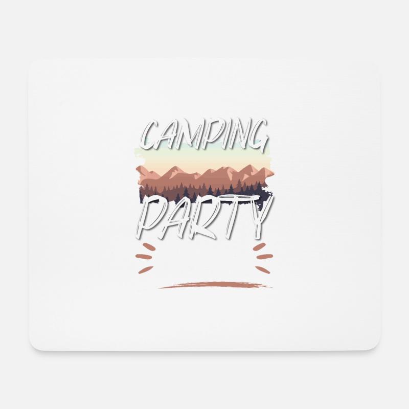 Camping Party Crew - Mousepad (Querformat) - Weiß