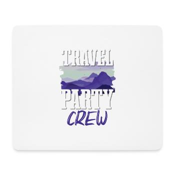 Travel Party Crew - Mousepad (Querformat) - Weiß - Vorne
