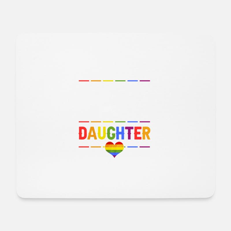 Proud MOM Of A Beautiful Daughter Awesome Pride - Mousepad (Querformat) - Weiß