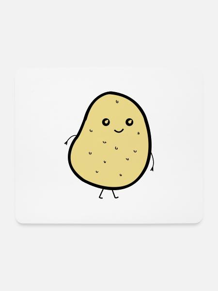 cute potatoe - Mousepad (Querformat) - Weiß