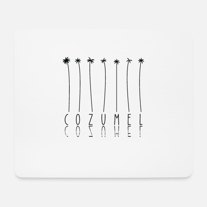 Palme - Yucatan -Halbinsel Cozumel - Mousepad (Querformat) - Weiß