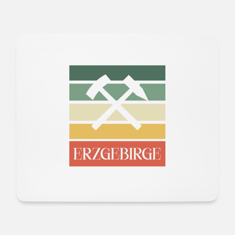 Erzgebirge Bergbau - Mousepad (Querformat) - Weiß