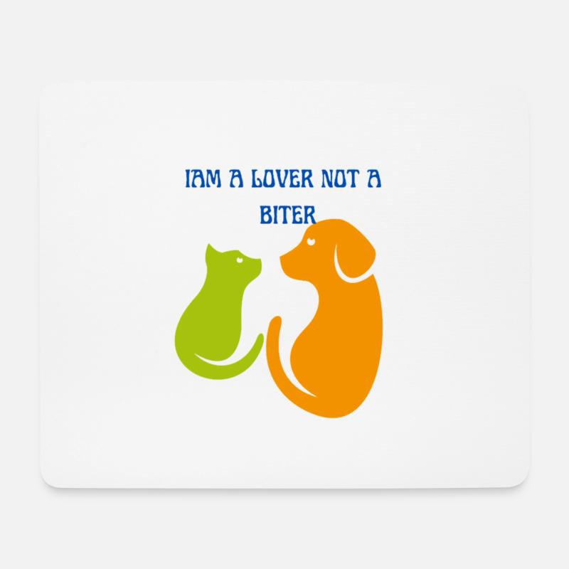 Ich bin ein Liebhaber, kein Beißer, lustiges Hundezitat - Mousepad (Querformat) - Weiß