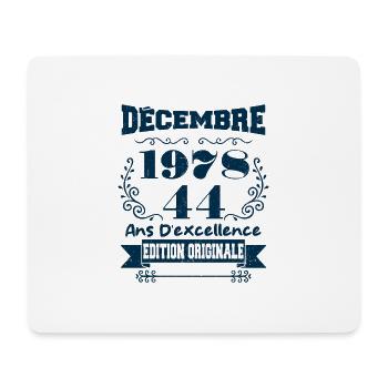 décembre 1978 Edition original | Vintage 1978 - Tapis de souris (format paysage) - blanc - Devant