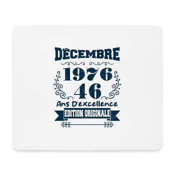 décembre 1976 Edition original | Vintage 1976 - Tapis de souris (format paysage) - blanc - Devant