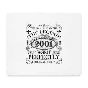 2001 | Die Legende seit 2001 Geburtstag - Mousepad (Querformat) - Weiß - Vorne