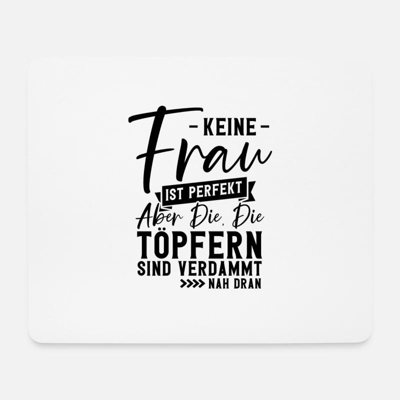 Töpfern - Mousepad (Querformat) - Weiß