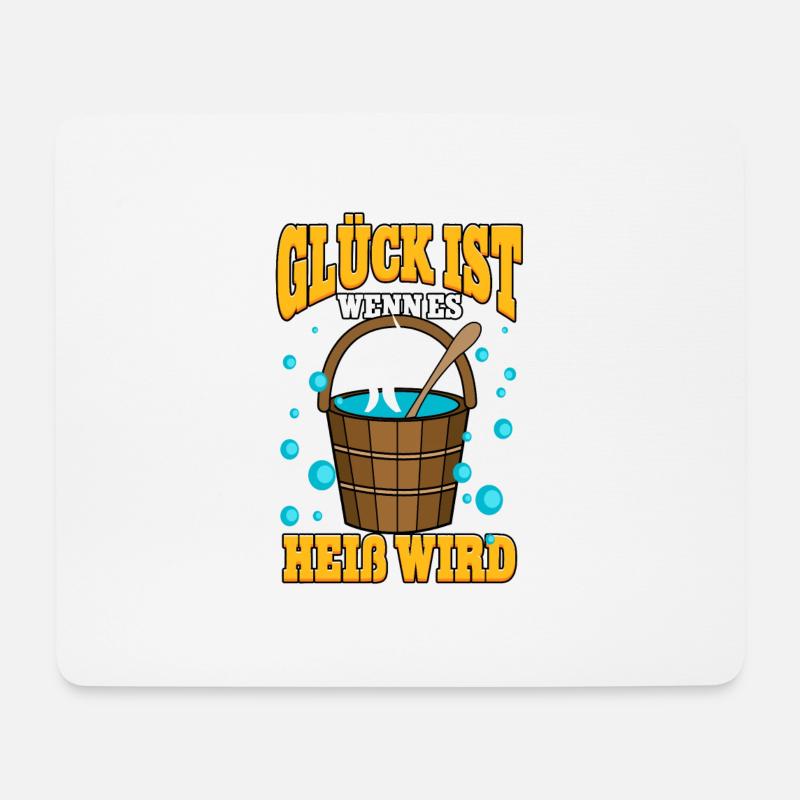 Sauna - Mousepad (Querformat) - Weiß
