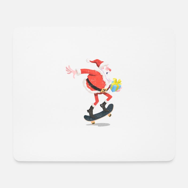 Weihnachtsmann Tricks Skateboard Weihnachten Skate - Mousepad (Querformat) - Weiß