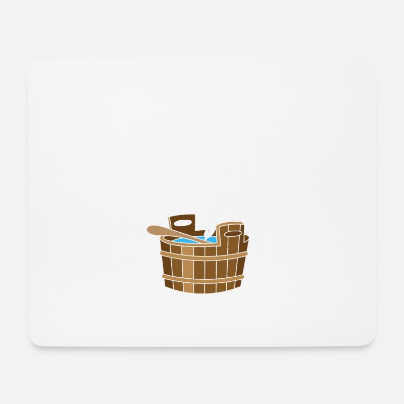 Sauna - Mousepad (Querformat) - Weiß