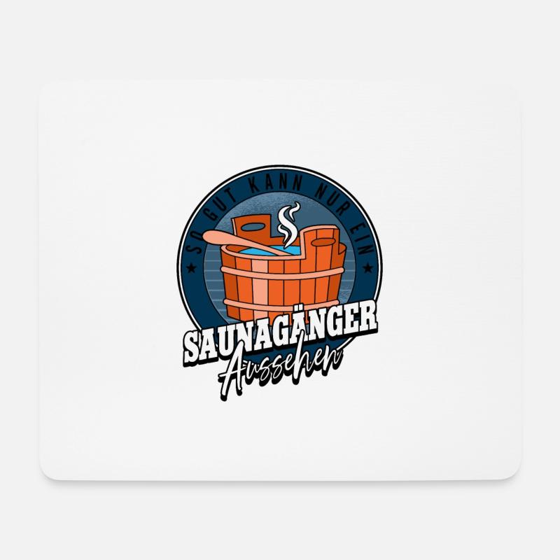 Sauna - Mousepad (Querformat) - Weiß