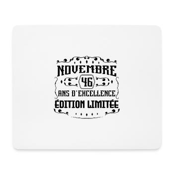 Novembre 46 Ans Cadeau d'Anniversaire - Tapis de souris (format paysage) - blanc - Devant
