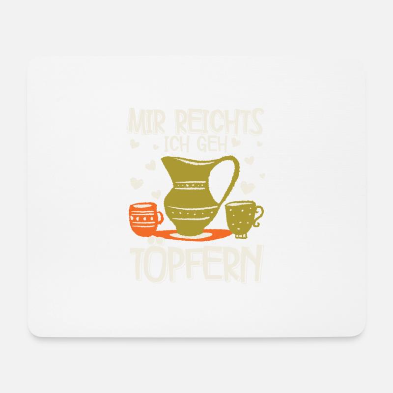 Töpfern - Mousepad (Querformat) - Weiß