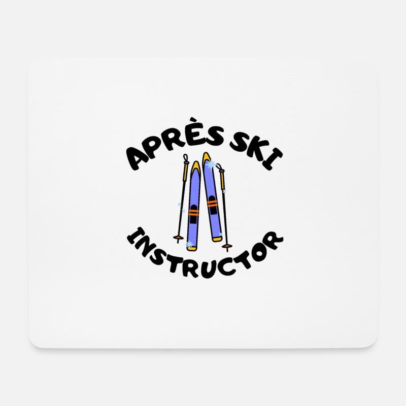Après Ski Lehrer - Mousepad (Querformat) - Weiß