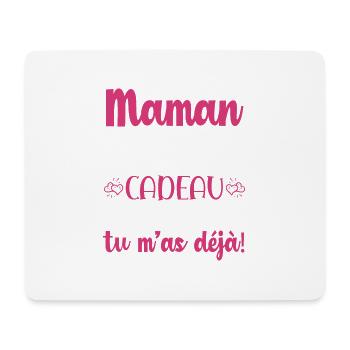 Maman le plus beau cadeau humour fête des mères - Tapis de souris (format paysage) - blanc - Devant