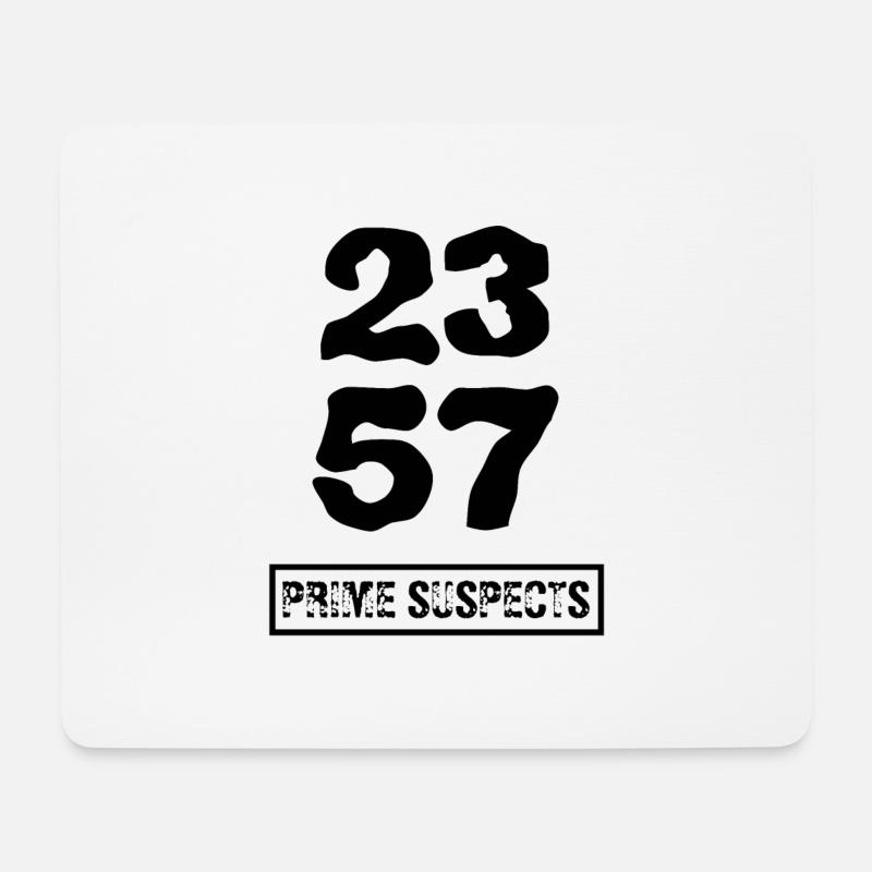 Primzahl-Verdächtige - Mousepad (Querformat) - Weiß