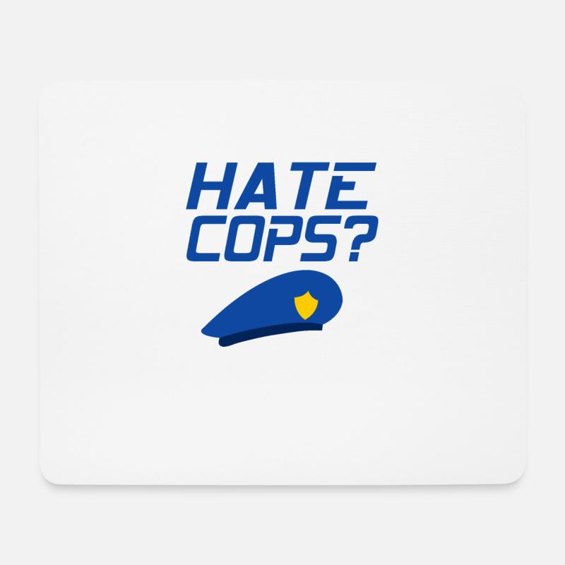 HATE COPS? Call A Crackhead Funny Police Design - Mousepad (Querformat) - Weiß