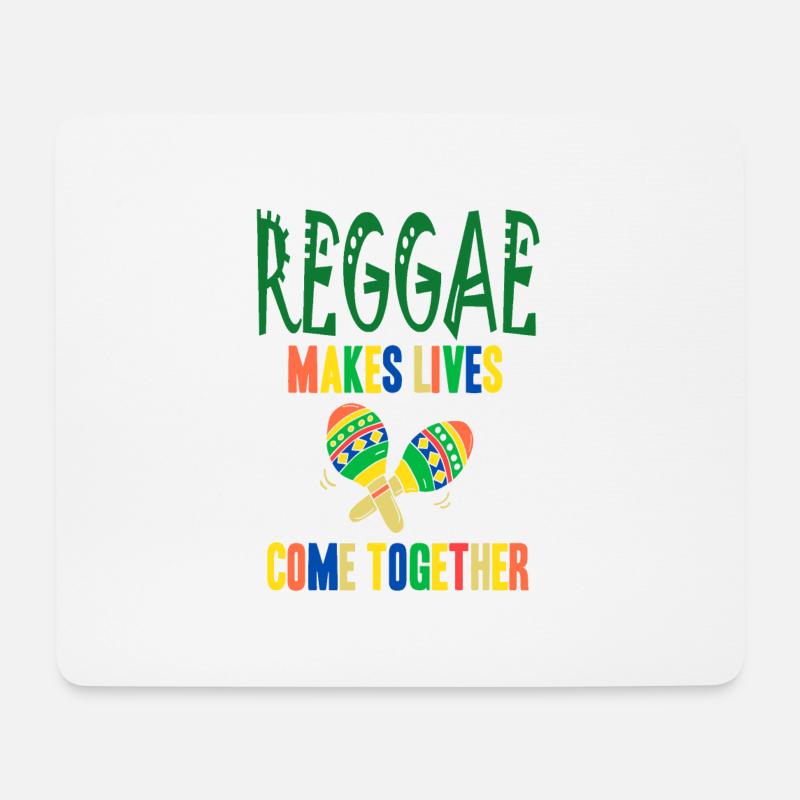 Reggae Makes Lives Come Together Cool Reggae - Mousepad (Querformat) - Weiß