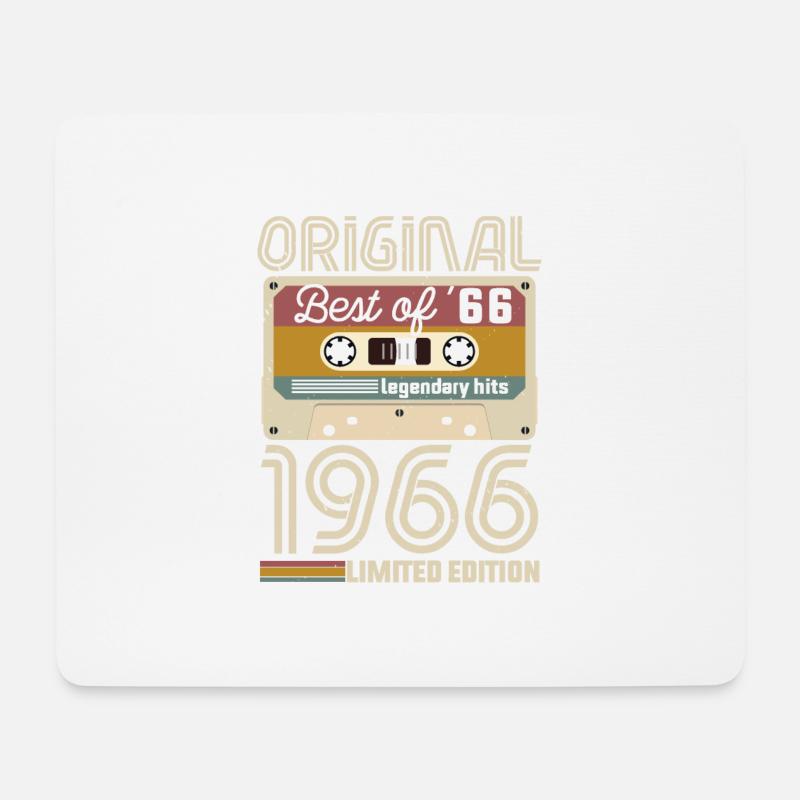 Vintage Geburtstag Original Geschenkidee 1966 - Mousepad (Querformat) - Weiß
