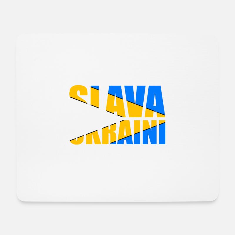 Ukraine Peace Slava - Mousepad (Querformat) - Weiß
