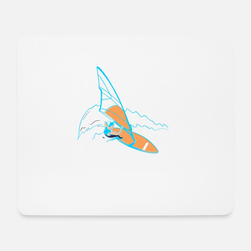 Life Begins At 25 Knots Windsurfing Windsurfer - Mousepad (Querformat) - Weiß