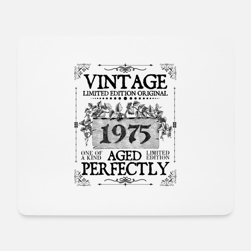 1975 | Vintage Perfekt gealtert seit 1975 Geburtstag - Mousepad (Querformat) - Weiß