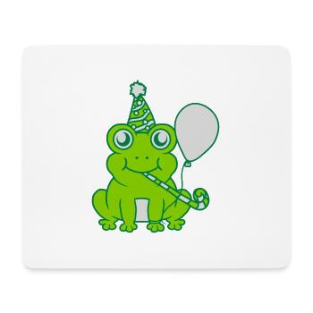 Petite grenouille célébrant son anniversaire - Tapis de souris (format paysage) - blanc - Devant