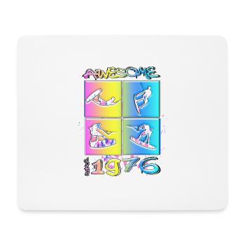 Awesome since 1976. Wakeboard Lifestyle - Mouse Pad (horizontal) - white - Front
