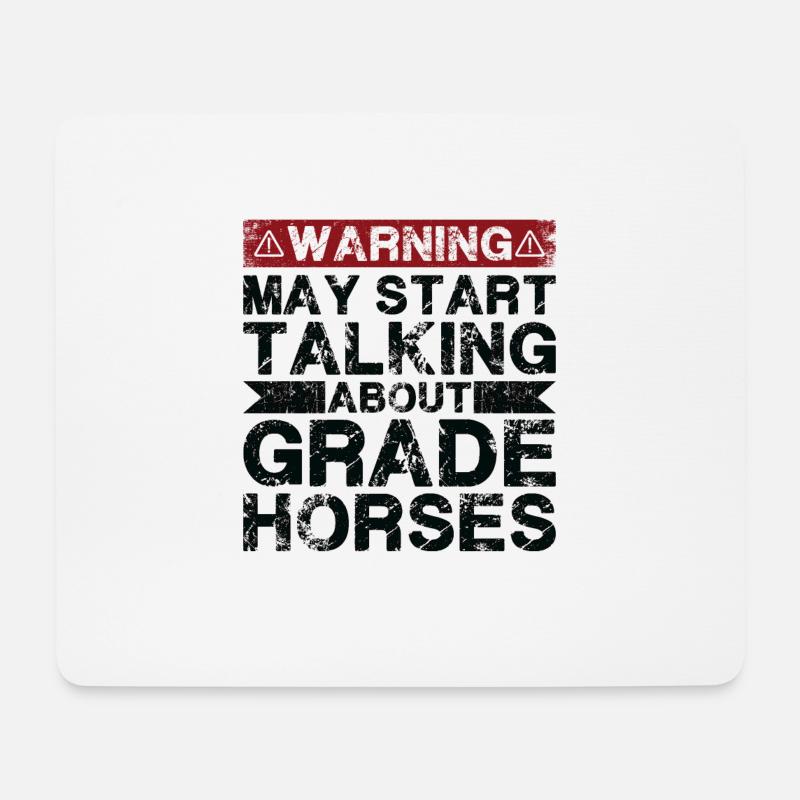Apropos Grade Horse - Mousepad (Querformat) - Weiß