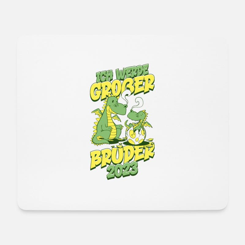 Ich Werde Ein Großer Bruder 2023 - Mousepad (Querformat) - Weiß