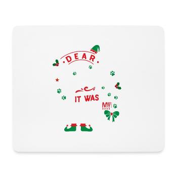 Weihnachten Santa Hunderasse Sibirischer Husky - Mousepad (Querformat) - Weiß - Vorne