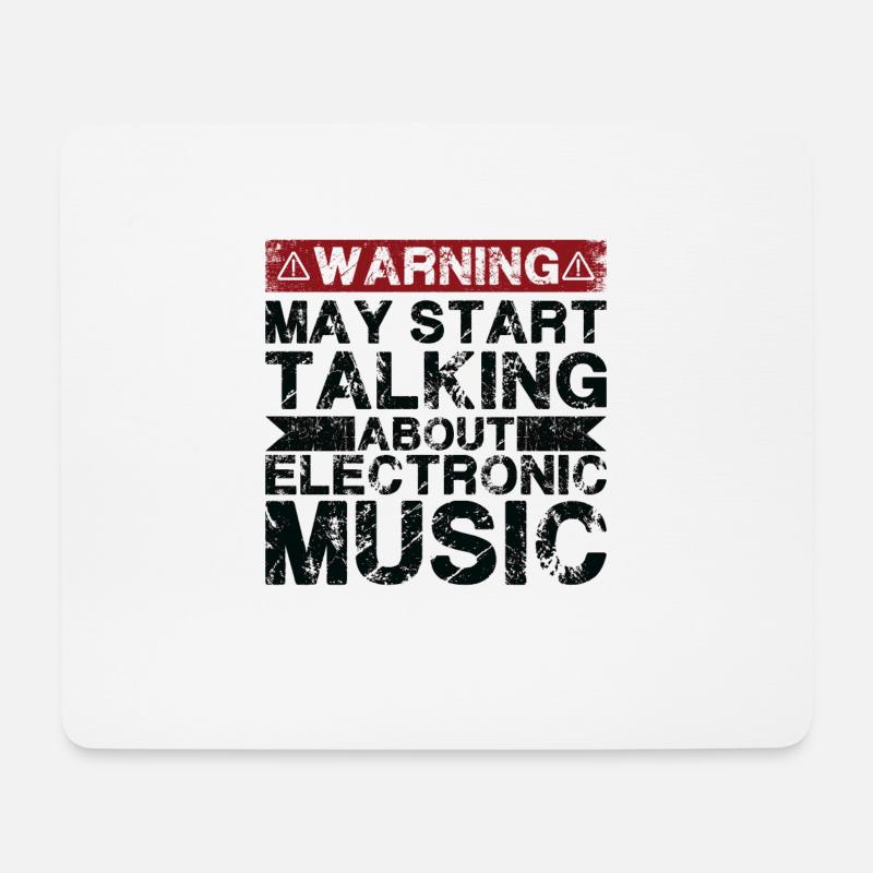 Talking about electronic music - Mouse Pad (horizontal) - white