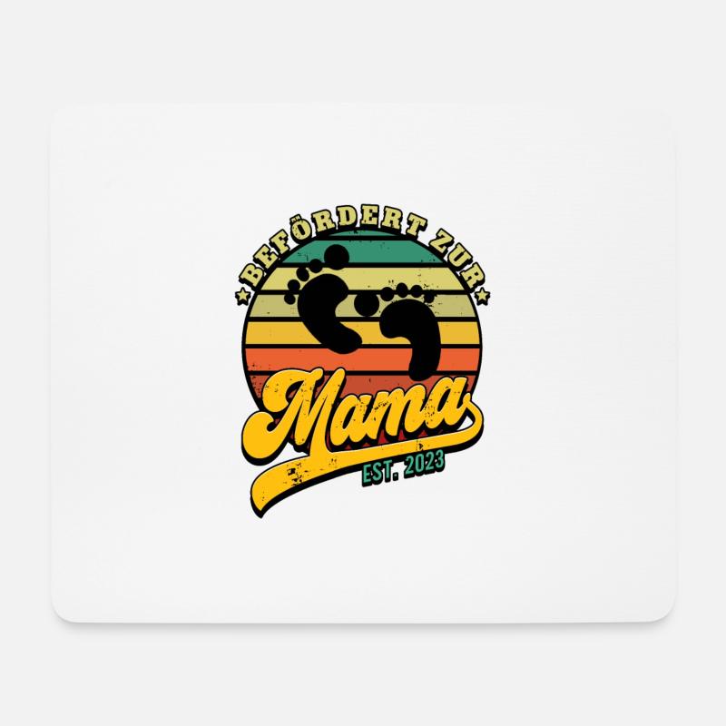 Werdende Mama 2023 - Mousepad (Querformat) - Weiß