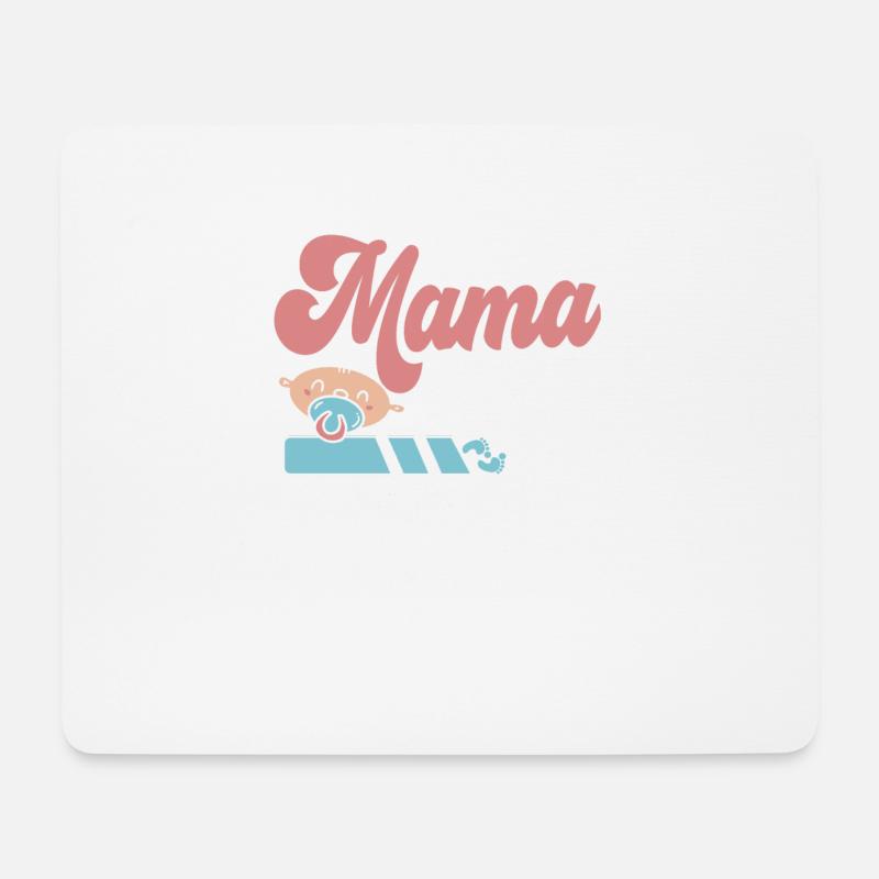 Werdende Mama 2023 - Mousepad (Querformat) - Weiß