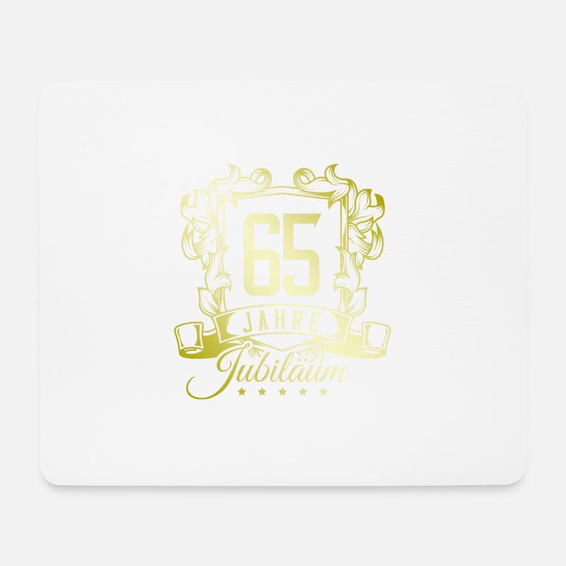 65 Zahl Wappen - Mousepad (Querformat) - Weiß