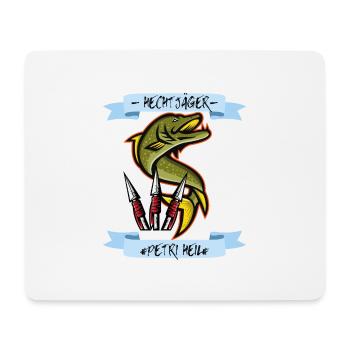 Hechtjäger Angler des Jahres - Mousepad (Querformat) - Weiß - Vorne