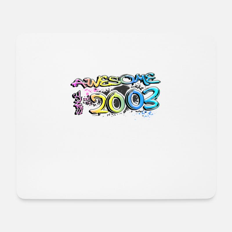 Awesome since 2003 Graffiti Motiv - Mousepad (Querformat) - Weiß
