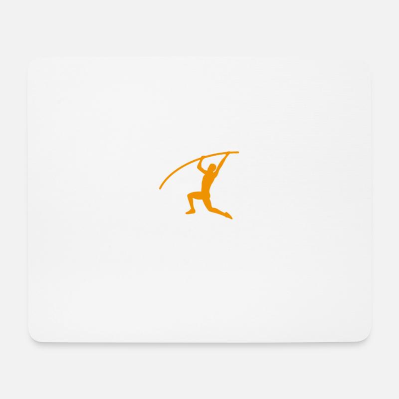 Stabhochsprung Hochsprung Leichtathletik Zehnkampf - Mousepad (Querformat) - Weiß