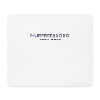 USA Stadt Koordinaten - Murfreesboro - Mousepad (Querformat) - Weiß - Vorne