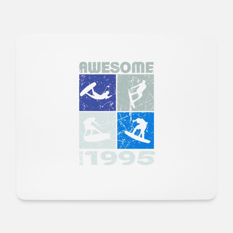 Awesome since 1995. Wakeboard Lifestyle - Mousepad (Querformat) - Weiß