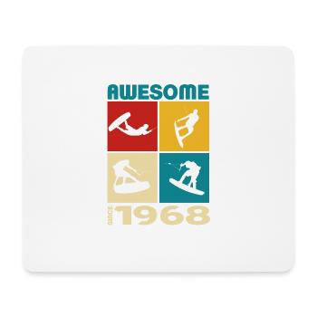 Awesome since 1968. Wakeboard Lifestyle - Mousepad (Querformat) - Weiß - Vorne