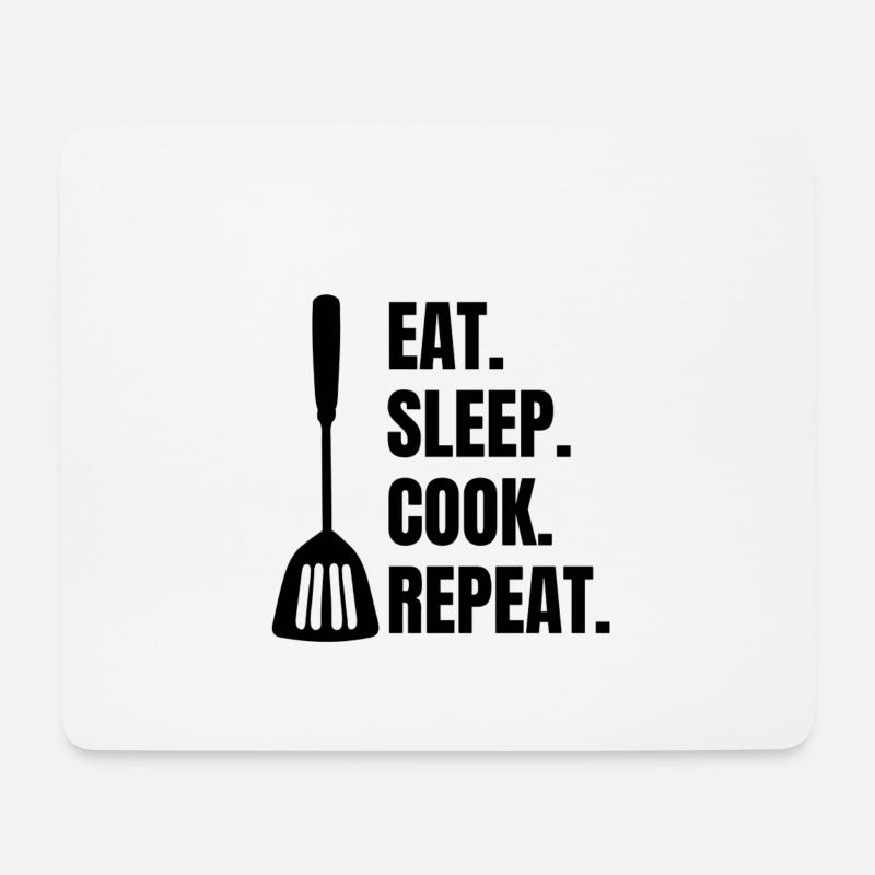 Kochen Koch Geschenk Hobbykoch lustige Bäcker - Mousepad (Querformat) - Weiß