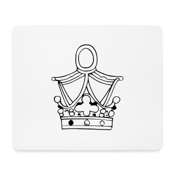 Krone König Königin Kaiser Majestät Vektor 10 - Mousepad (Querformat) - Weiß - Vorne