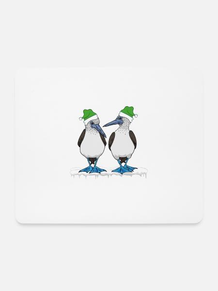 Seevögel Blaufußtölpel Weihnachten - Mousepad (Querformat) - Weiß