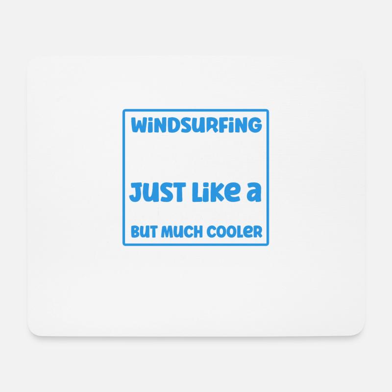 Windsurfen Surfboard Kite Geschenk Für Windsurfer - Mousepad (Querformat) - Weiß